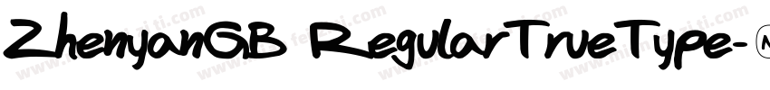 ZhenyanGB RegularTrueType字体转换